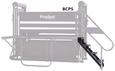 Bucking Chute Platform Stairs & Hand Rail