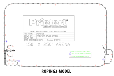 150' x 250' Basic Roping Arena