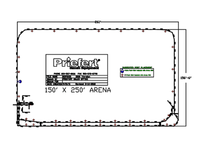150' x 250' Roping Arena w/6' Return Alley