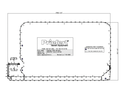 150’ x 250’ Roping Arena with 10’ Return Alley